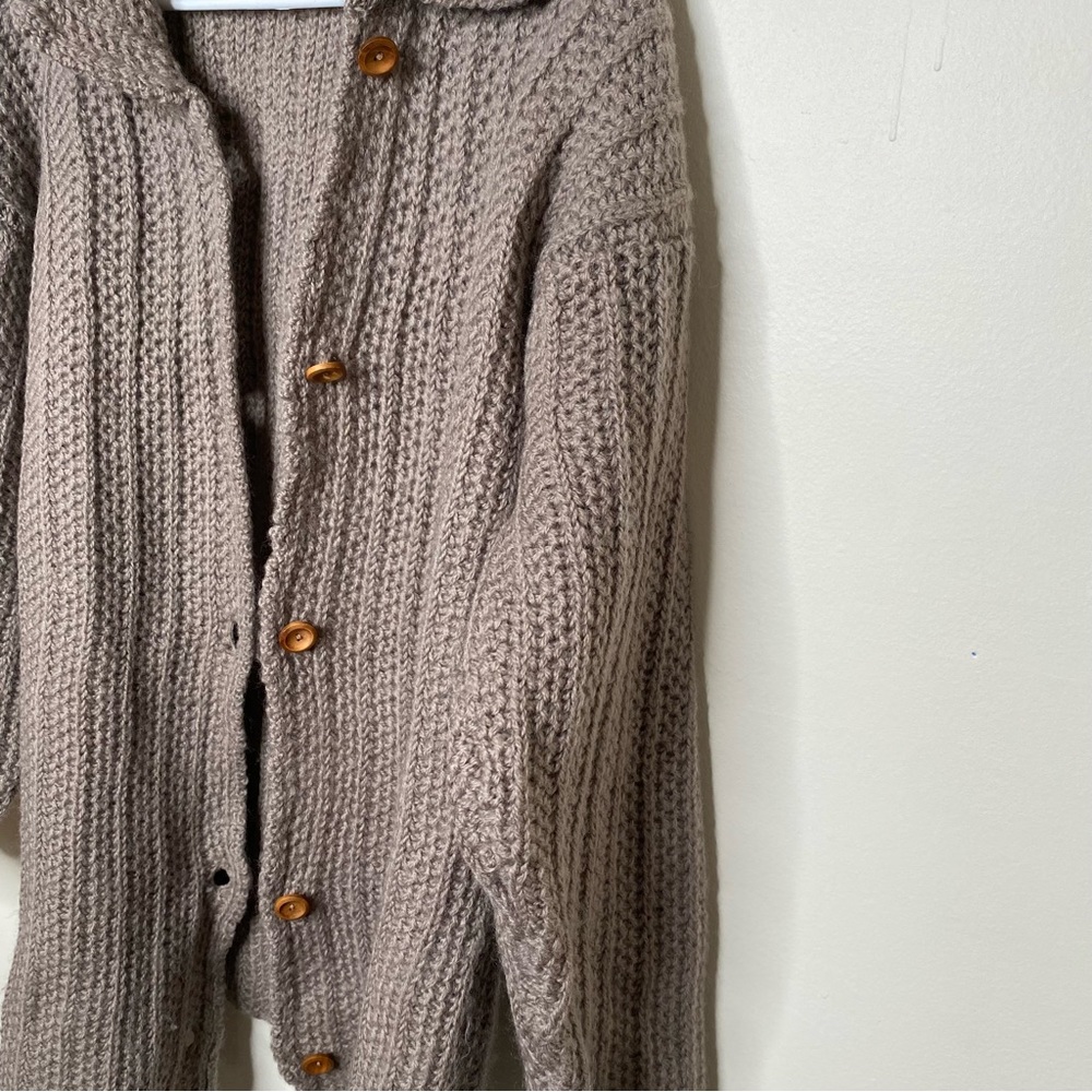 The Territory Ahead Wool Chunky Knit Cardigan Sweater - Picture 5 of 8